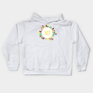 Summer vacation illustration Kids Hoodie